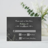  Chalkboard Wedding RSVP-kaart RSVP Kaartje (Staand voorkant)