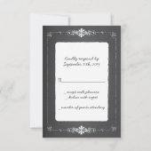Chalkboard Wedding RSVP-reactiekaart RSVP Kaartje (Achterkant)