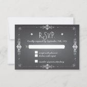 Chalkboard Wedding RSVP-reactiekaart RSVP Kaartje (Voorkant)
