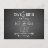 Chalkboard Wedding Save the Date Briefkaart (Voorkant)