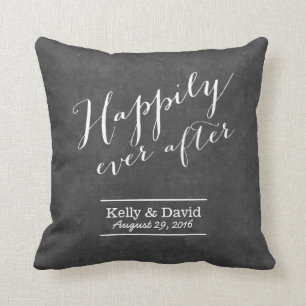 Chalkboard Wedding  script Kussen