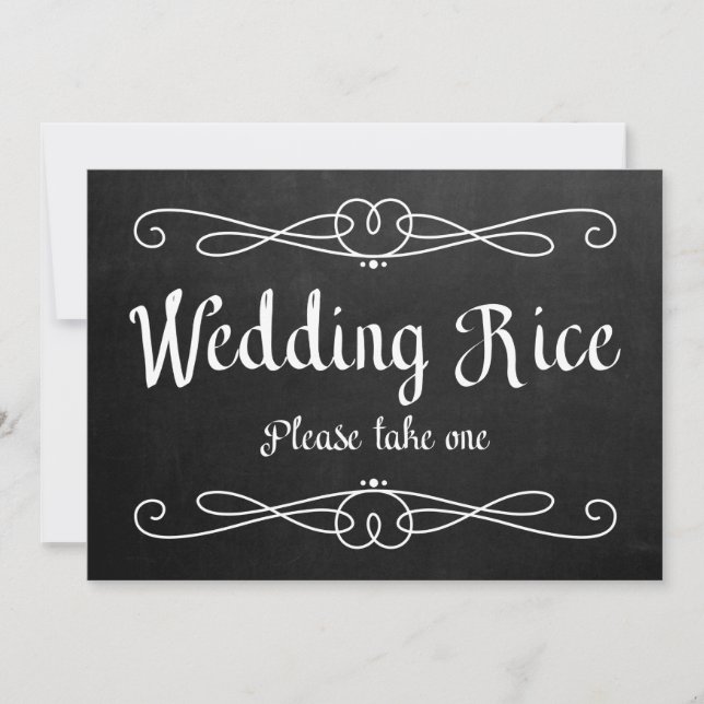 Chalkboard Wedding Sign. (Voorkant)