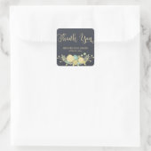 Chalkboard Wedding Stickers Square Yellow Flowers (Tas)
