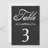 Chalkboard Wedding Table Numbers Kaart (Voorkant)