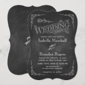 Chalkboard Wedding Uitnodiging 2 (Voorkant / Achterkant)
