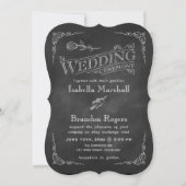 Chalkboard Wedding Uitnodiging 2 (Voorkant)