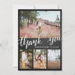 Chalkboard Wedding Vier Foto's   Bedankt script