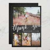 Chalkboard Wedding Vier Foto's | Bedankt script (Voorkant / Achterkant)