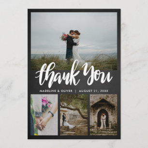 Chalkboard Wedding Vier Foto's   Bedankt script