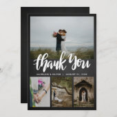Chalkboard Wedding Vier Foto's | Bedankt script (Voorkant / Achterkant)