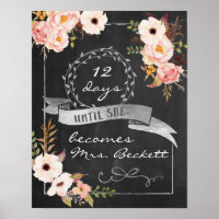 Chalkboard Wedding Vrijgezellenfeest Sign.