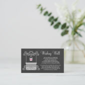 Chalkboard Wedding Wishing Well Informatiekaartje (Staand voorkant)