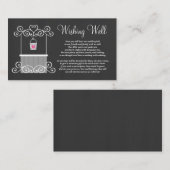 Chalkboard Wedding Wishing Well Informatiekaartje (Voorkant / Achterkant)