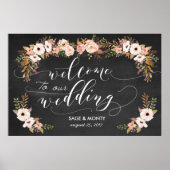 Chalkboard Welcome Wedding Poster (Voorkant)