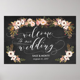 Chalkboard Welcome Wedding Poster