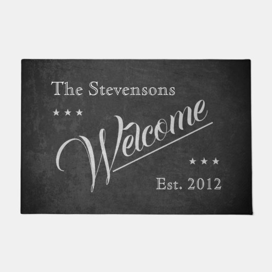  Chalkboard Welkom Deurmat (Voorkant)