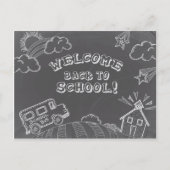 Chalkboard Welkom terug naar het Briefkaart van de (Voorkant)