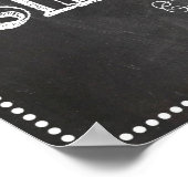 Chalkboard Welkomstteken Baby shower Poster (Hoek)