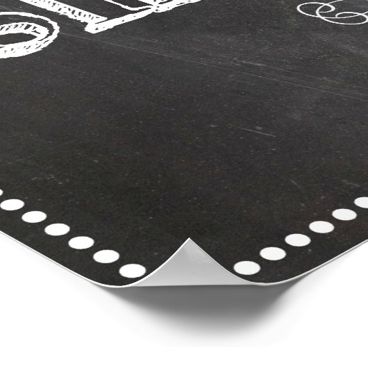 Chalkboard Welkomstteken Baby shower Poster (Hoek)