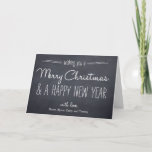 Chalkboard Wenskaart voor kerstmis Feestdagen Kaart<br><div class="desc">Het seizoen vieren met deze moderne en stijlvolle vakantiekaart van Berry Berry Sweet.</div>