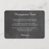 Chalkboard wereldkaart honeymoon well-wenskaart informatiekaartje (Voorkant)