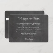 Chalkboard wereldkaart honeymoon well-wenskaart informatiekaartje (Voorkant / Achterkant)