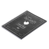 Chalkboard White Baby shower Guestbook Notitieboek (Linkerzijde)