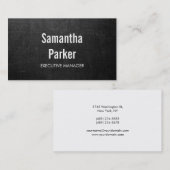 Chalkboard White Contemmodern Executive Manager Visitekaartje (Voorkant / Achterkant)