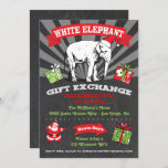 Chalkboard White Elephant Gift Exchange Indeling Kaart<br><div class="desc">Chalkboard White Elephant Gift Exchange Inture Super Fun Kerstcadeau Exchange party-uitnodigingen met de oude kerstman en  ellephant clip-kunst met fantastische afbeeldingen en lettertypen op een krijtbordachtergrond die in een poster stijl wordt gemaakt. Geweldig voor je coole en heup White Elephant Kerstfeestdag feest.</div>