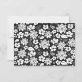 Chalkboard White Flowers  Hartelijk dank Bedankkaart (Achterkant)