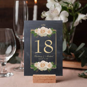 Chalkboard White Rose Gold Lijst | Tafel-Kaarten Kaart