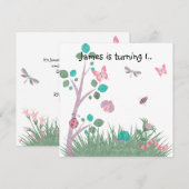 CHALKBOARD WHITE WOODLAND BUG BUTTERFLIES BIRTHDAY KAART (Voorkant / Achterkant)