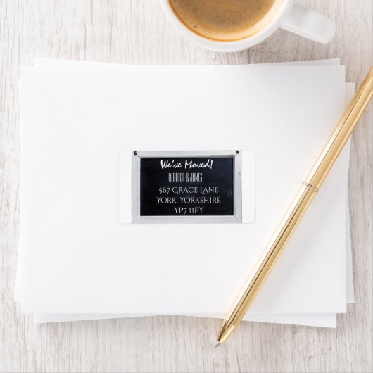 Chalkboard wij hebben het Etiket van de Aankondigi (Insitu)