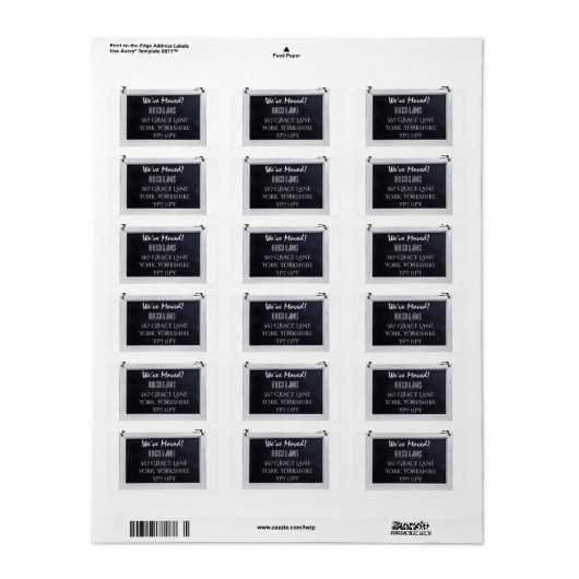 Chalkboard wij hebben het Etiket van de Aankondigi (Full Sheet)