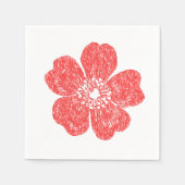 Chalkboard Wild Red Rose Servet (Voorkant)