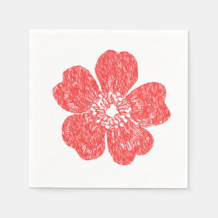 Chalkboard Wild Red Rose Servet