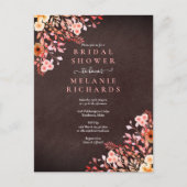 Chalkboard Wildbloemen Vrijgezellenfeest Aankondigingskaart (Voorkant)