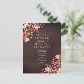 Chalkboard Wildbloemen Vrijgezellenfeest Aankondigingskaart (Staand voorkant)