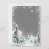 Chalkboard Winter Beer Baby shower Witte Sneeuwvlo Kaart (Achterkant)