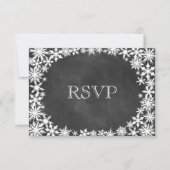 Chalkboard Winter Lace RSVP (Voorkant)