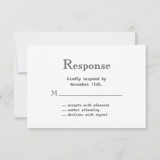 Chalkboard Winter Lace RSVP (Achterkant)