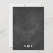 Chalkboard Winter Lace Wedding Invitation Kaart (Achterkant)