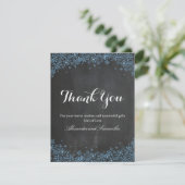 Chalkboard Winter Snowflake Hartelijk dank (Staand voorkant)