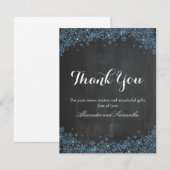 Chalkboard Winter Snowflake Hartelijk dank (Voorkant / Achterkant)