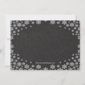 Chalkboard Winter Snowflakes 3 Foto-Wenskaart Kaart (Achterkant)
