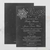 Chalkboard Winter unisex Baby shower Uitnodiging (Voorkant / Achterkant)
