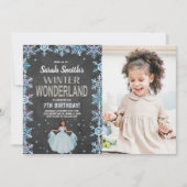 ChalkBoard Winter Wonderland Uitnodigingen foto (Voorkant)