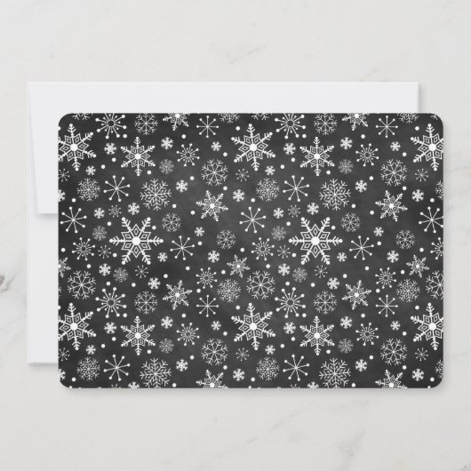 Chalkboard Winter Wonderland Verjaardag Uitnodigin Kaart (Achterkant)