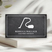 Chalkboard witte stofzuiger reinigingsdiensten visitekaartje