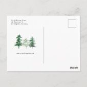 Chalkboard Woodland Forest Save the Date Briefkaart (Achterkant)